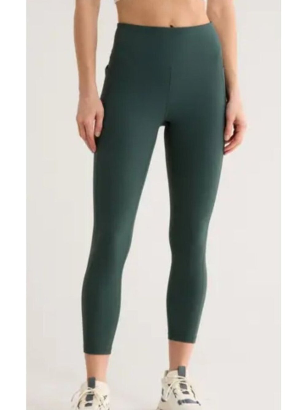 Z by Zella Womens Perform High Waist 7/8 Leggings Green Size S Athleisure Active
